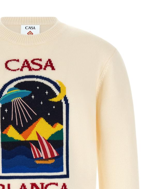 26FW 카사블랑카 긴팔 티셔츠 CA339822BM WHITE - CASABLANCA