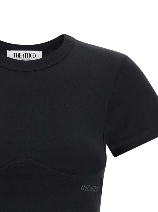 26FW 디 아티코 폴로 티셔츠 TH337675BM BLACK - THE ATTICO