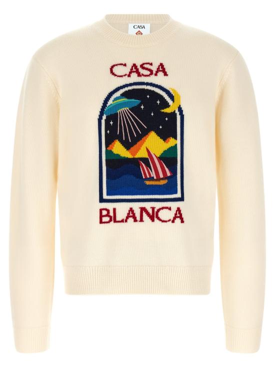 26FW 카사블랑카 긴팔 티셔츠 CA339822BM WHITE