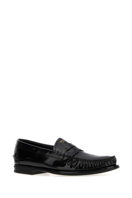 26FW 프라다 브러쉬드 레더 로퍼 2DB239FX000055 F0002 BLACK - PRADA