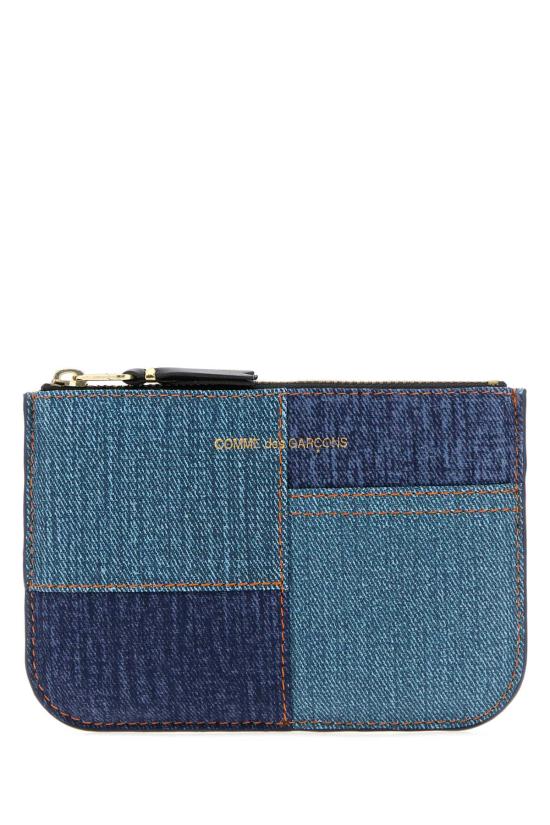 26FW 꼼데가르송 클래식 레더 라인 파우치 SA8100DP BLUEDENIM