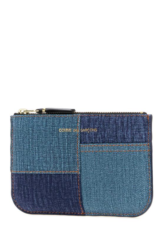 26FW 꼼데가르송 클래식 레더 라인 파우치 SA8100DP BLUEDENIM - COMME DES GARCONS