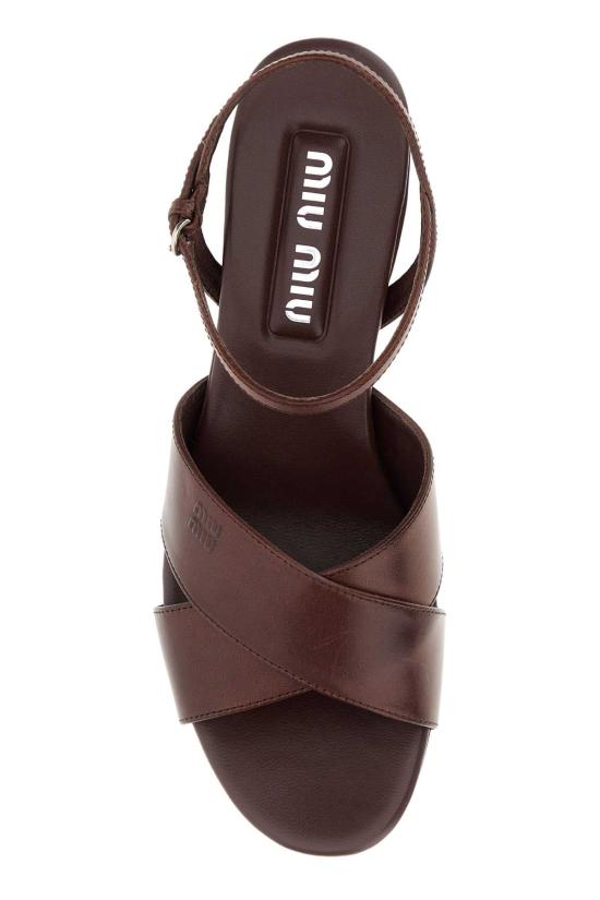 26FW 미우미우 샌들 5XP917F075V69 F0201 BROWN - MIU MIU