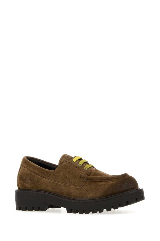 26FW 프라다 왁스드 스웨이드 레이스업 로퍼 2EE416FG0010B2 F0E2Q BROWN - PRADA