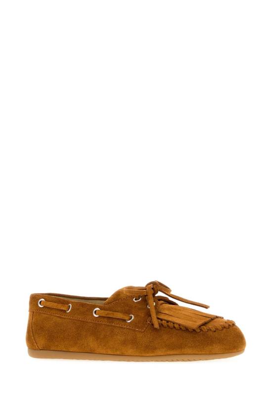 26FW 미우미우 타이어 테크니컬 스웨이드 스니커즈 5D745EF0050B2 F0287 BROWN - MIU MIU