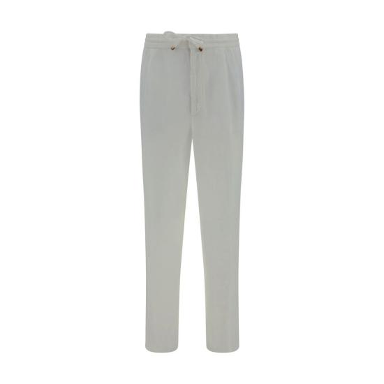 26SS 브루넬로 쿠치넬리 팬츠 BRM243DE1710C2200BB WHITE
