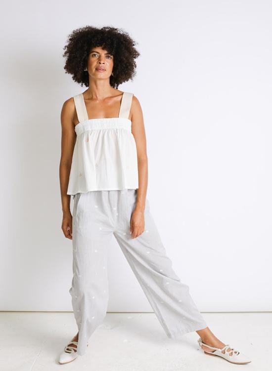  시크 콜렉티브 스트레이트 팬츠 Seek Collective Aanya Pants Tranquil Square Weave - SEEK COLLECTIVE