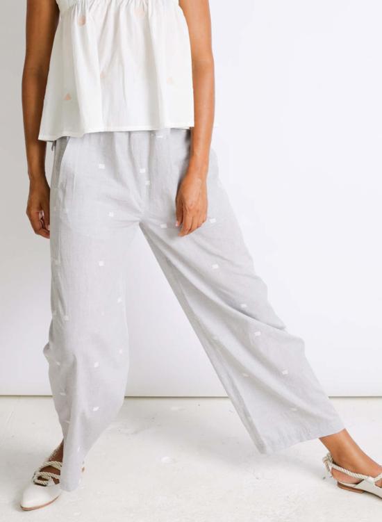  시크 콜렉티브 스트레이트 팬츠 Seek Collective Aanya Pants Tranquil Square Weave