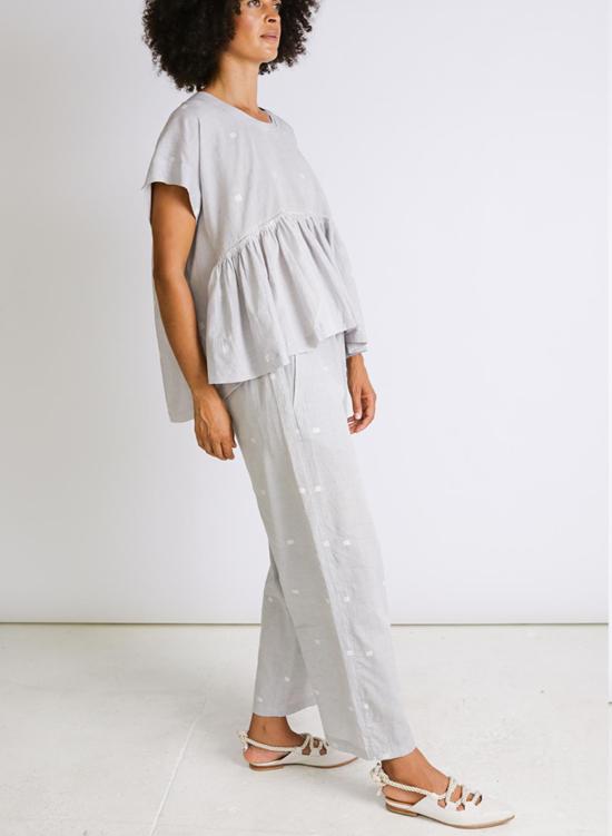  시크 콜렉티브 스트레이트 팬츠 Seek Collective Aanya Pants Tranquil Square Weave - SEEK COLLECTIVE
