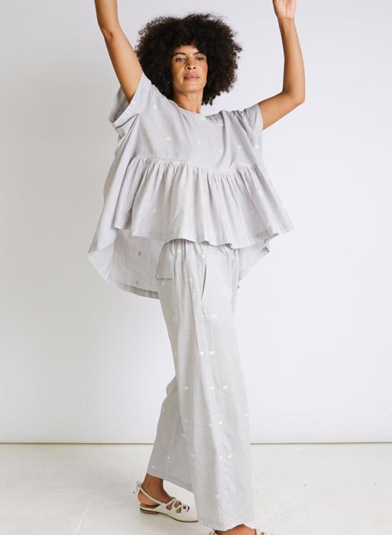  시크 콜렉티브 스트레이트 팬츠 Seek Collective Aanya Pants Tranquil Square Weave - SEEK COLLECTIVE