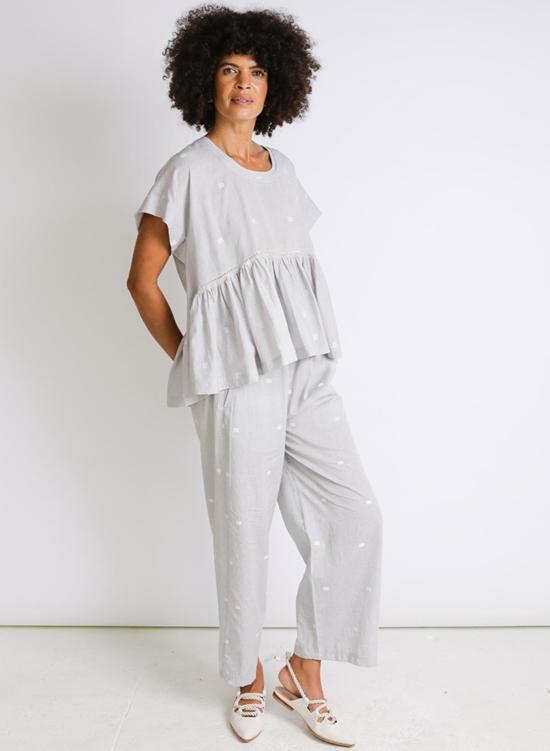  시크 콜렉티브 스트레이트 팬츠 Seek Collective Aanya Pants Tranquil Square Weave - SEEK COLLECTIVE
