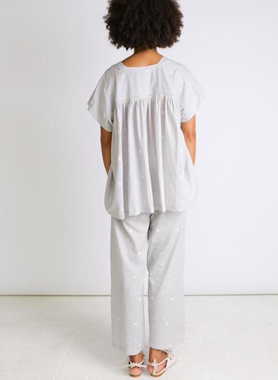  시크 콜렉티브 스트레이트 팬츠 Seek Collective Aanya Pants Tranquil Square Weave - SEEK COLLECTIVE