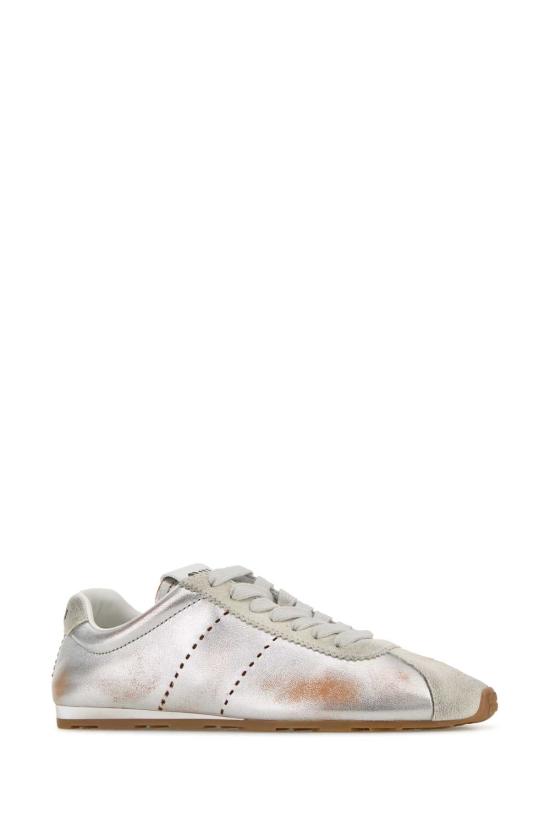 26FW 미우미우 플룸 블리치 스니커즈 5E114EF0053ZQ3 F0S9Q SILVER - MIU MIU
