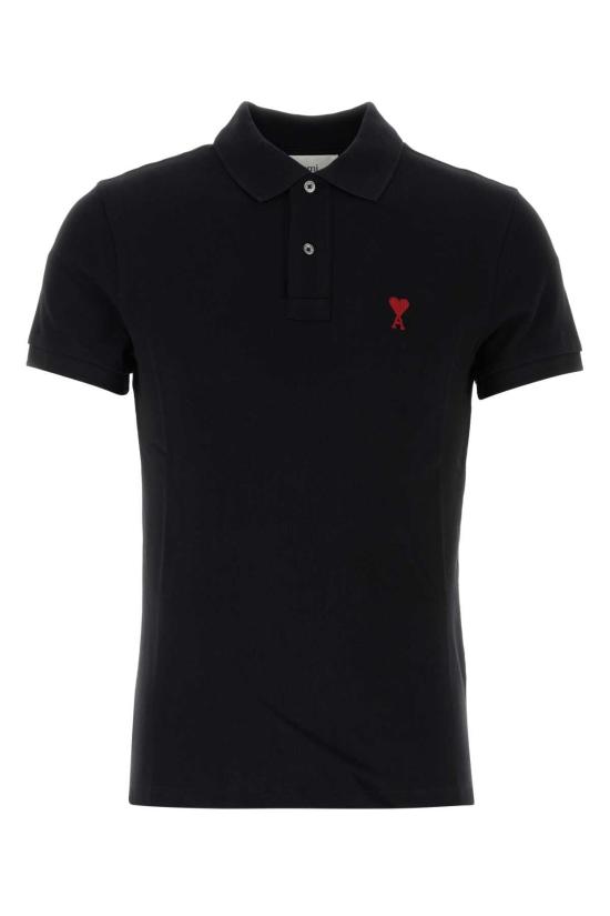 26FW 아미 스몰 하트 로고 폴로 셔츠 BFUPL001760 001 BLACK