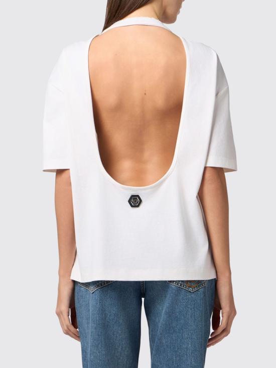 26SS 필립 플레인 반팔 티셔츠 PAFCWTK3930PJY002N 01OF White - PHILIPP PLEIN