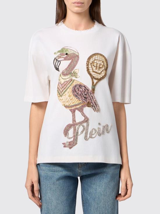 26SS 필립 플레인 반팔 티셔츠 PAFCWTK3930PJY002N 01OF White