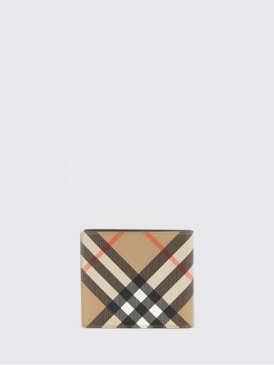 26FW 버버리 체크 반지갑 샌드 8091926 Beige - BURBERRY