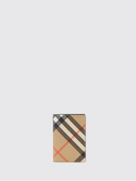 26FW 버버리 체크 폴딩 카드 지갑 8091906 Beige