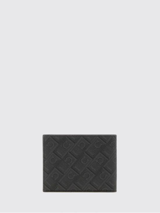 26FW 살바토레 페라가모 모노그램 숏 월렛 661550 780328 Black - SALVATORE FERRAGAMO