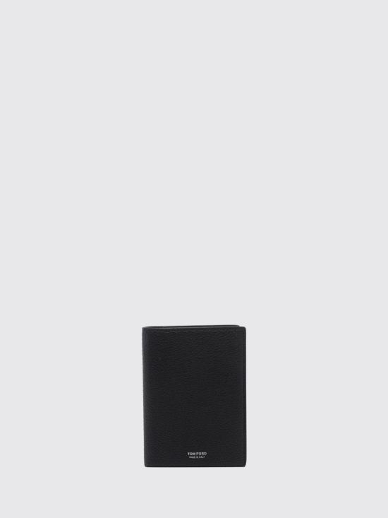 26FW 톰포드 그레인 레더 폴딩 카드 홀더 Y0274LCL158S NAA Black