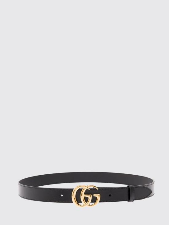 26FW 구찌 GG 마몽 씬 벨트 4145160YA0G 1000 Black