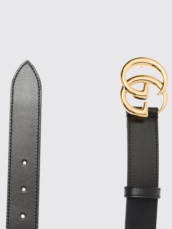 26FW 구찌 GG 마몽 씬 벨트 4145160YA0G 1000 Black - GUCCI