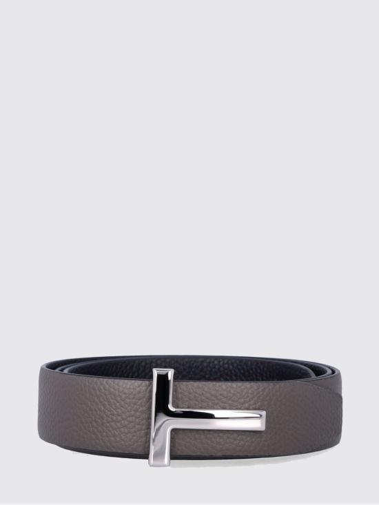 26FW 톰포드 레더 리버시블 버클 T 벨트 TB224LCL236S TNE Grey - TOMFORD