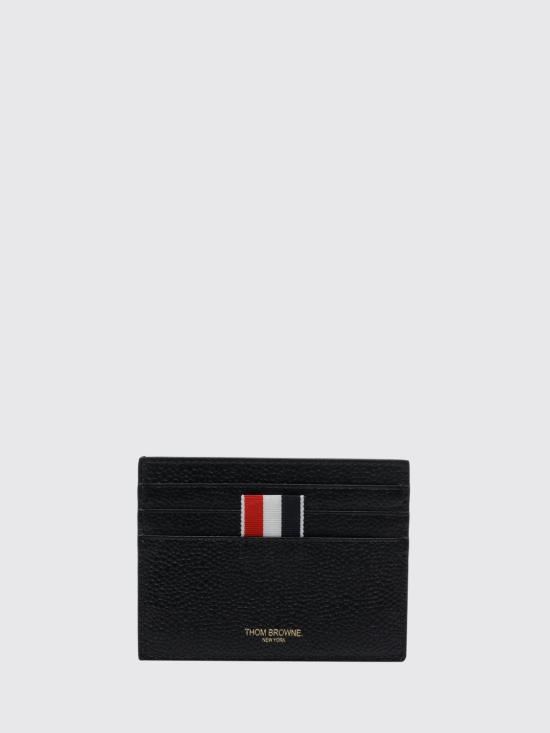 26FW 톰브라운 페블 그레인 레더 스트라이프 노트 카드 홀더 MAW031L00198 001 Black
