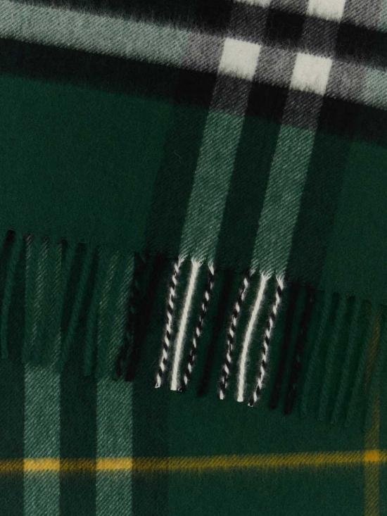 26FW 버버리 프린지 엠브로이더드 캐시미어 머플러 8094653 Green - BURBERRY