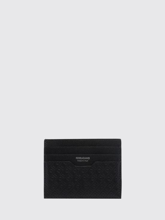 26FW 살바토레 페라가모 간치니 모노그램 카드 홀더 661571 780076 001 Black