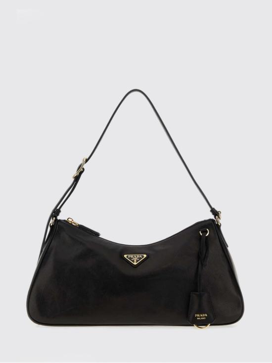 26FW 프라다 삼각로고 레더 숄더백 1BC3032ZUC F0002 Black