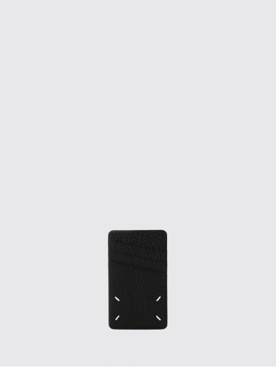 26FW 마르지엘라 버티컬 포 스티치 카드 홀더 SA1VX0017P4455 T8013 Black - MAISON MARGIELA