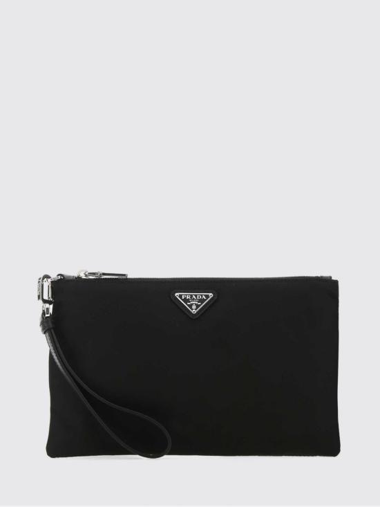 26FW 프라다 리나일론 사피아노 레더 파우치 2NH0042DMH NERO Black