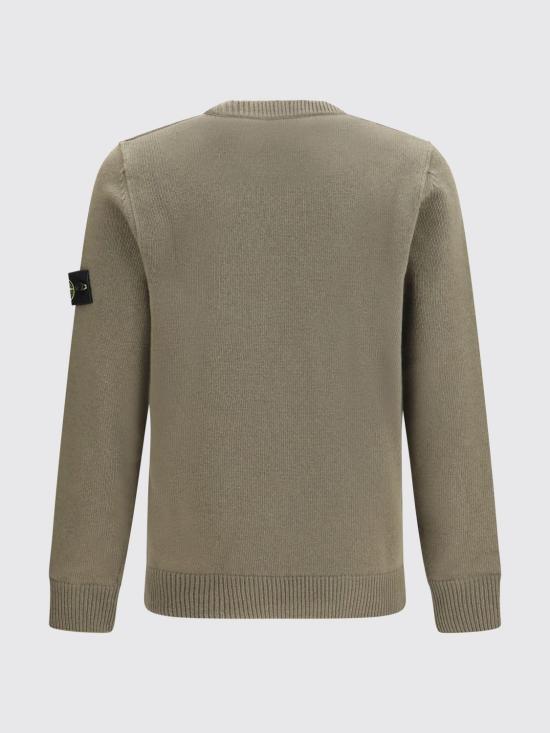 26FW 스톤 아일랜드 램스울 립드 트림 레귤러 핏 크루넥 스웨터 5100072S00A3 V005G Military - STONE ISLAND