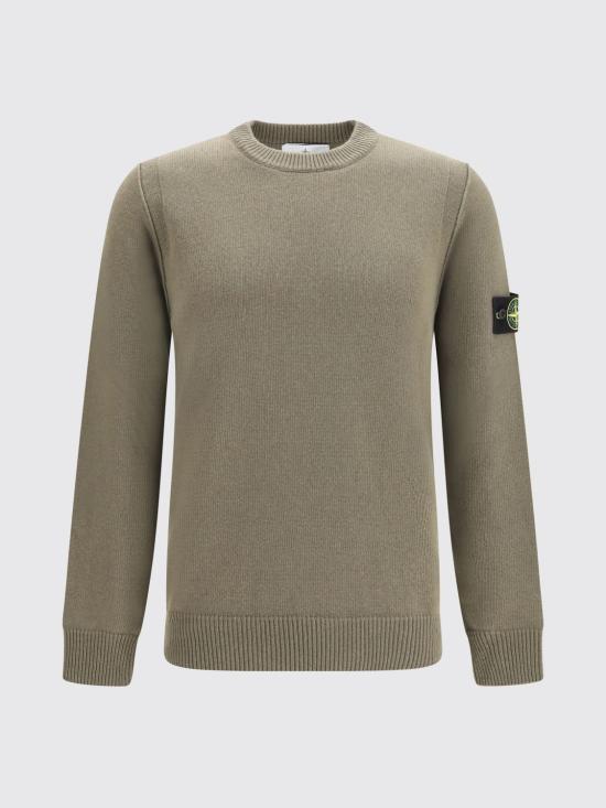 26FW 스톤 아일랜드 램스울 립드 트림 레귤러 핏 크루넥 스웨터 5100072S00A3 V005G Military - STONE ISLAND