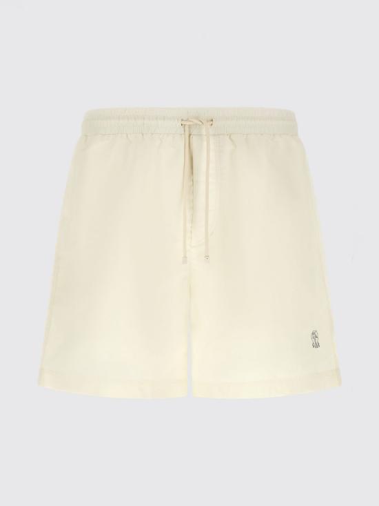 26SS 브루넬로 쿠치넬리 로고 스윔 팬츠 MW817043 COG80 White - BRUNELLO CUCINELLI