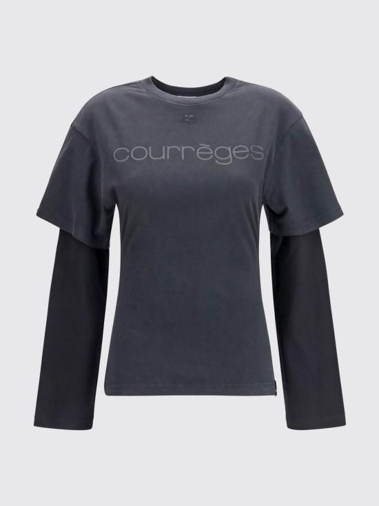 26FW 쿠레쥬 반팔 티셔츠 326JTS275JS0305 B126 Grey - COURREGES