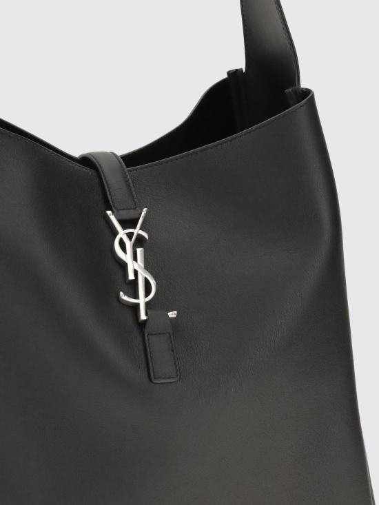26FW 생로랑 LE 5 A 7 서플 라지 그레인드 레더백 753837AACQG 1000 Black - SAINT LAURENT