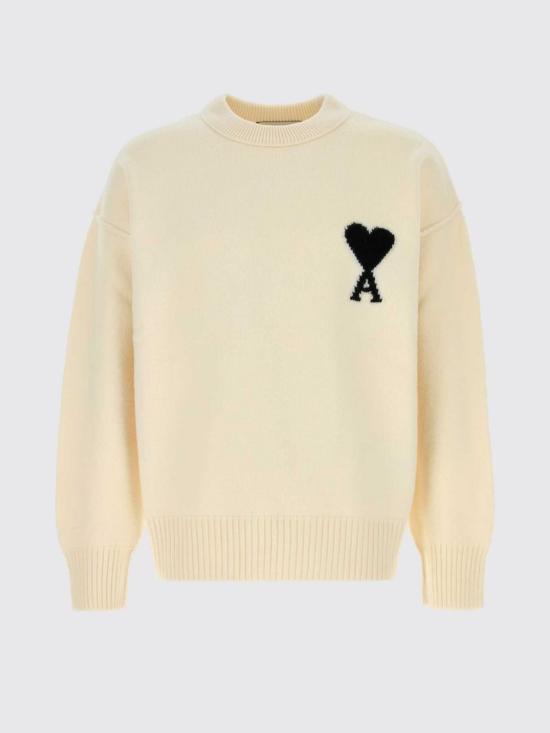 26FW 아미 빅 하트 울 크루넥 스웨터 UKS838018 151 Black 1 - AMI
