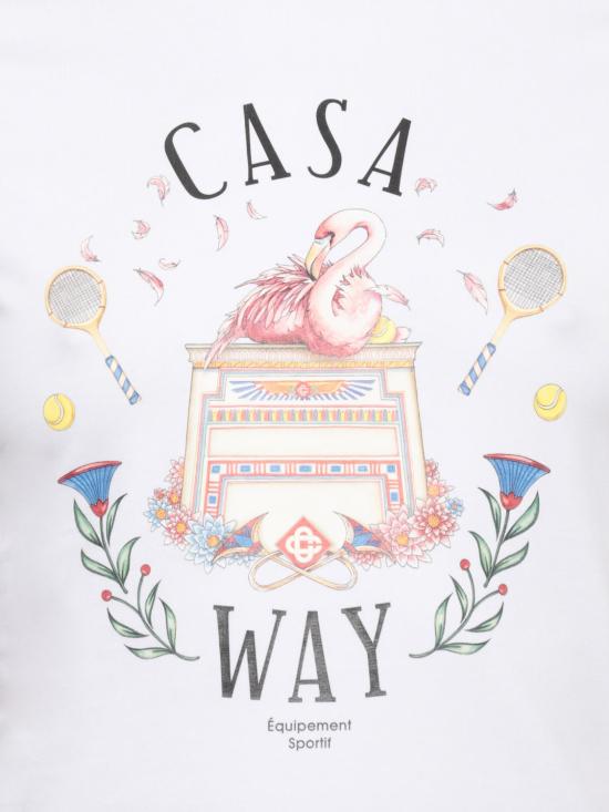 26FW 카사블랑카 반팔 티셔츠 WPF26JTS049 01 White - CASABLANCA