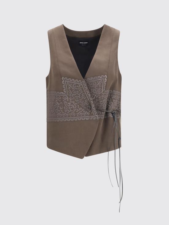 26FW 조르지오 아르마니 베스트 GW003454TE23029 U6063 Mud - GIORGIO ARMANI