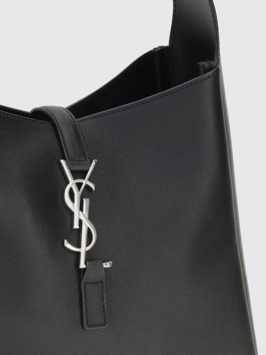 26FW 생로랑 LE 5 A 7 서플 스몰 그레인드 레더백 713938AACQG 1000 Black - SAINT LAURENT