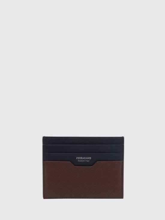 26FW 살바토레 페라가모 간치니 모노그램 카드 홀더 661571 793726 MID BRWON Brown