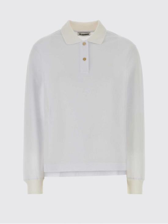 26FW 질샌더 폴로 티셔츠 J02GL0121J20374 100 White - JIL SANDER