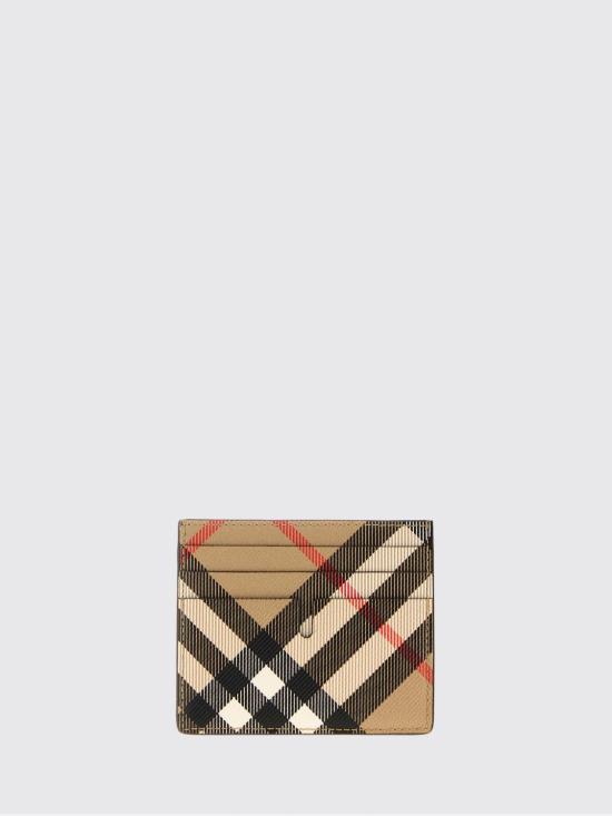 26FW 버버리 체크 샌돈 카드 홀더 월렛 8112305 Sand - BURBERRY