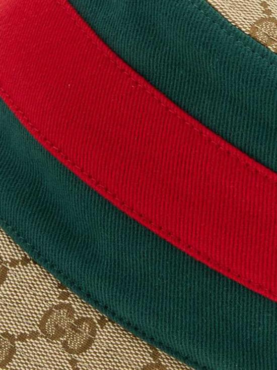 26FW 구찌 GG 코튼 캔버스 버킷 햇 GG 코튼 캔버스 버킷 햇 8757424HBKJ 9666 Green - GUCCI
