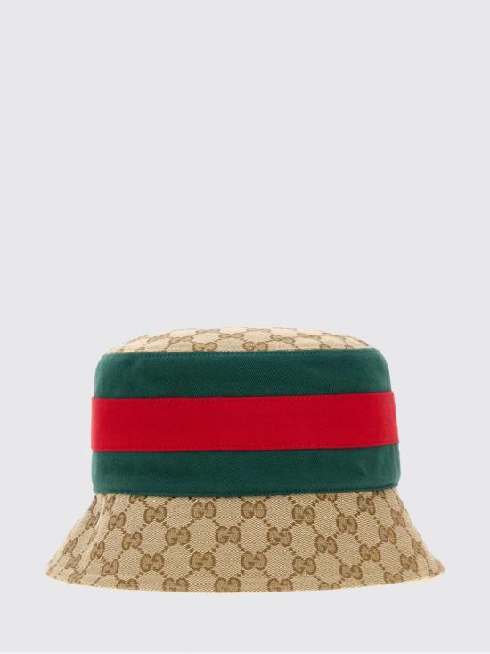 26FW 구찌 GG 코튼 캔버스 버킷 햇 GG 코튼 캔버스 버킷 햇 8757424HBKJ 9666 Green - GUCCI