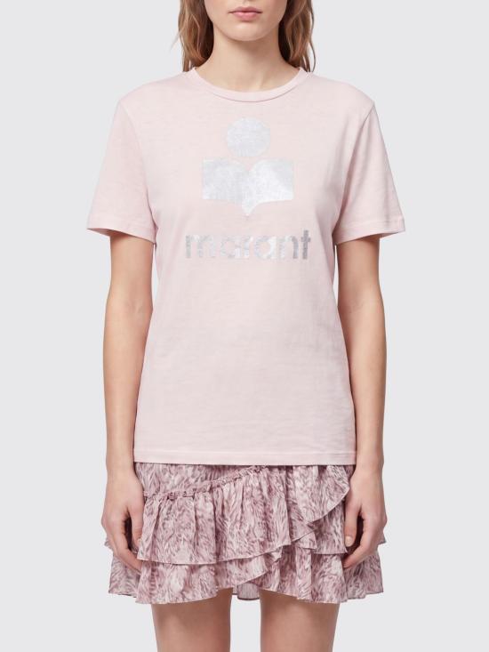 26FW 이자벨마랑에뚜왈 즈웰 로고 티셔츠 TS0001FBA1N10E LKSI Pink