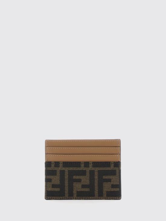 26FW 펜디 FF 자카드 패브릭 플랫 바게트 카드 케이스 8M0445A98P F0A6E Brown - FENDI
