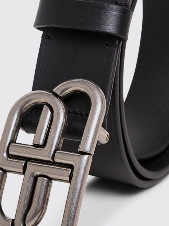 26FW 발렌시아가 BB 라지 레더 벨트 5703701CH0B 1000 Black - BALENCIAGA